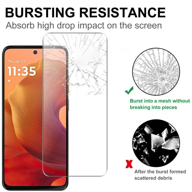 Защитное стекло Deexe Crystal Glass для Motorola Moto G15 Power: фото 4 из 4