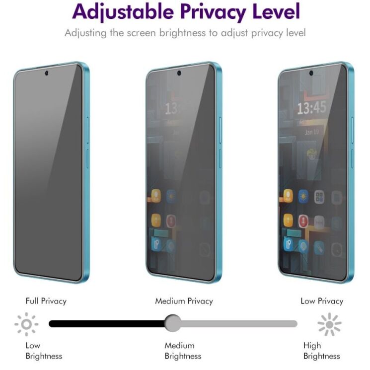 Защитное стекло ENKAY Privacy для Samsung Galaxy A36 (A366) / A56 (A566) - Grey: фото 4 из 7