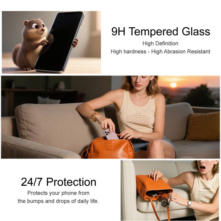 Защитное стекло IMAK 3D Curved Full Covering (Fingerprint Unlock) для Motorola Edge 70 Fusion - Black: фото 8 из 11