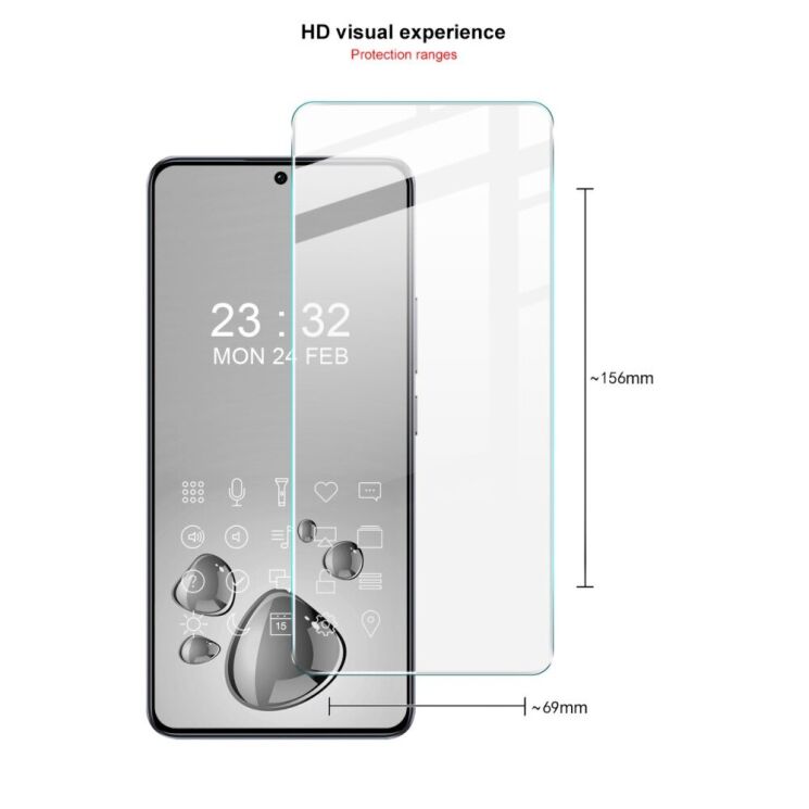 Защитное стекло IMAK H Screen Guard для Xiaomi Poco F6 - Transparent: фото 8 из 10