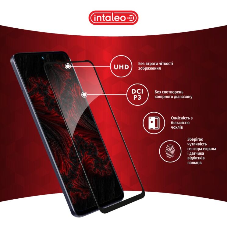 Защитное стекло Intaleo Full Glue для Infinix Hot 30 Play (X6835B) - Black: фото 5 из 9