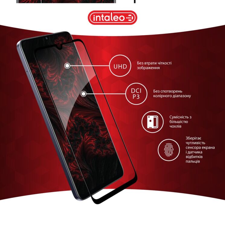 Защитное стекло Intaleo Full Glue для Realme Note 60 - Black: фото 4 из 8