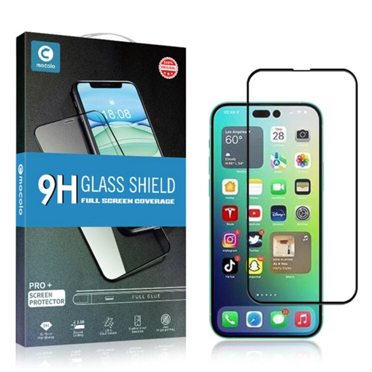 Защитное стекло MOCOLO Full Glue Cover для Apple iPhone 14 - Black: фото 2 из 8
