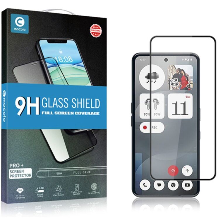 Захисне скло MOCOLO Full Glue Cover для Nothing Phone (3a) / (3a) Pro - Black: фото 8 з 8
