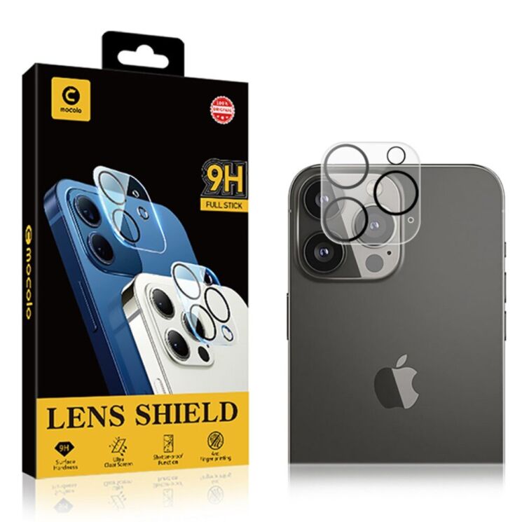 Защитное стекло на камеру MOCOLO Lens Protector для Apple iPhone 15 Pro Max - Black: фото 5 из 5