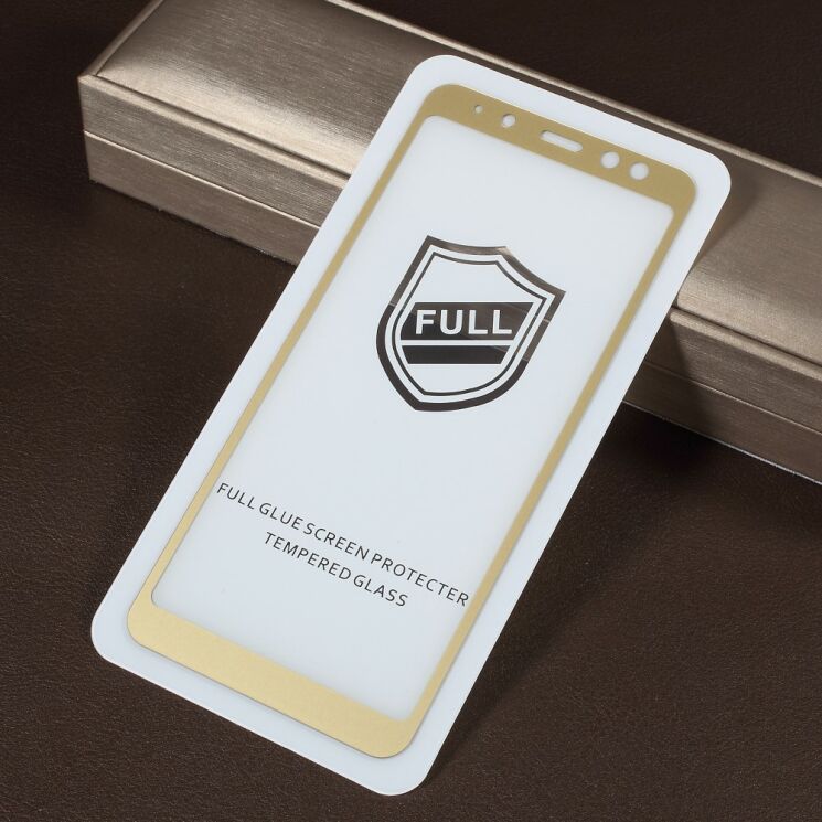 Защитное стекло RURIHAI 2.5D Curved Glass для Samsung Galaxy A8 (A530) - Gold: фото 1 из 5