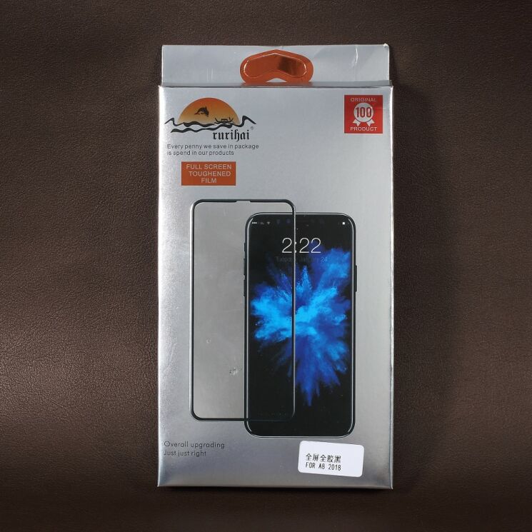 Защитное стекло RURIHAI 2.5D Curved Glass для Samsung Galaxy A8 (A530) - Gold: фото 5 из 5