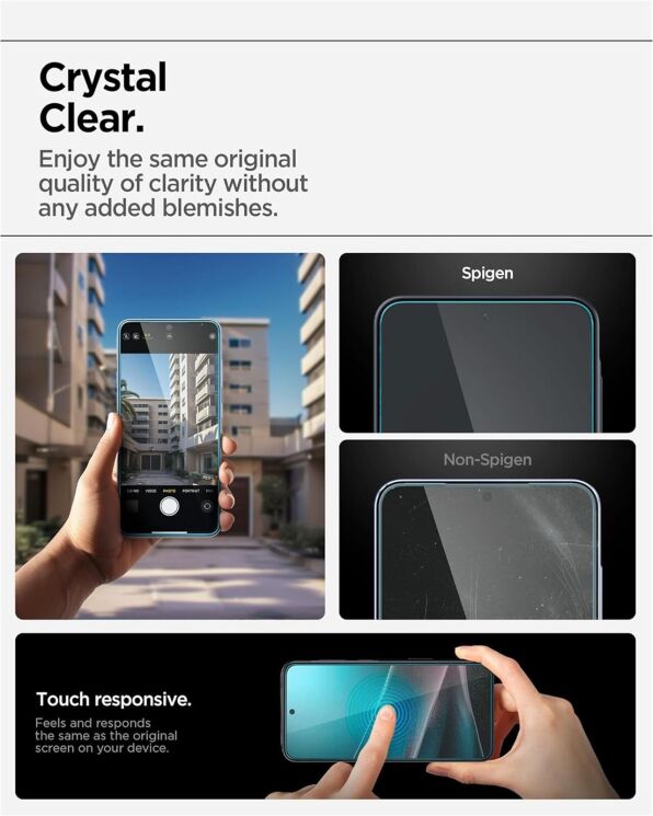 Защитное стекло Spigen Glas.tR EZ Fit для Samsung Galaxy A37 (A376) / Galaxy A36 (A366) AGL11365: фото 8 из 10