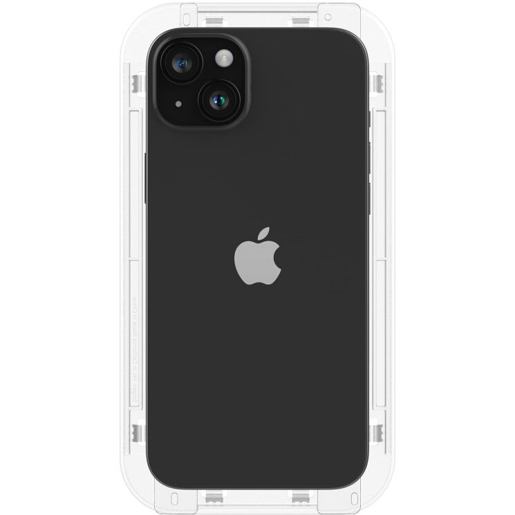 Захисне скло Spigen (SGP) Screen Protector GLAS.tR EZ Fit Black для Apple iPhone 15 (AGL06908) - Black: фото 7 з 11