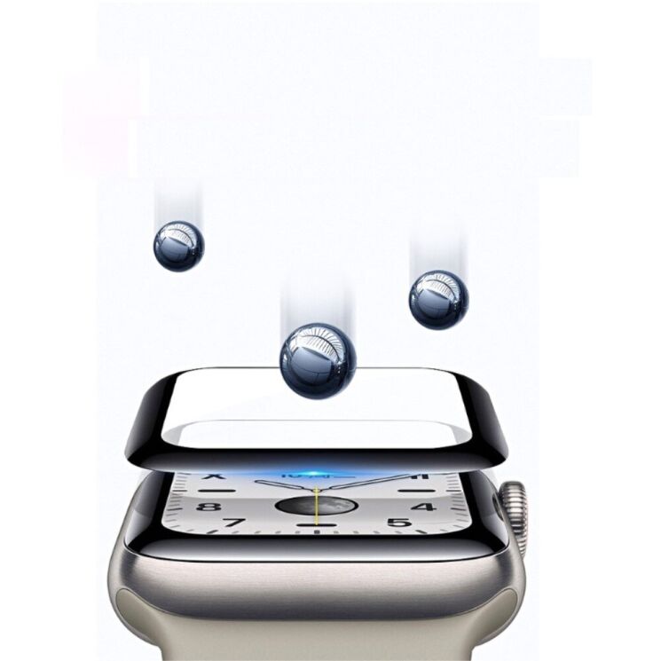 Захисне скло WIWU Ultra Clear Glass для Apple Watch 44 / SE 44 mm - Black: фото 6 з 6