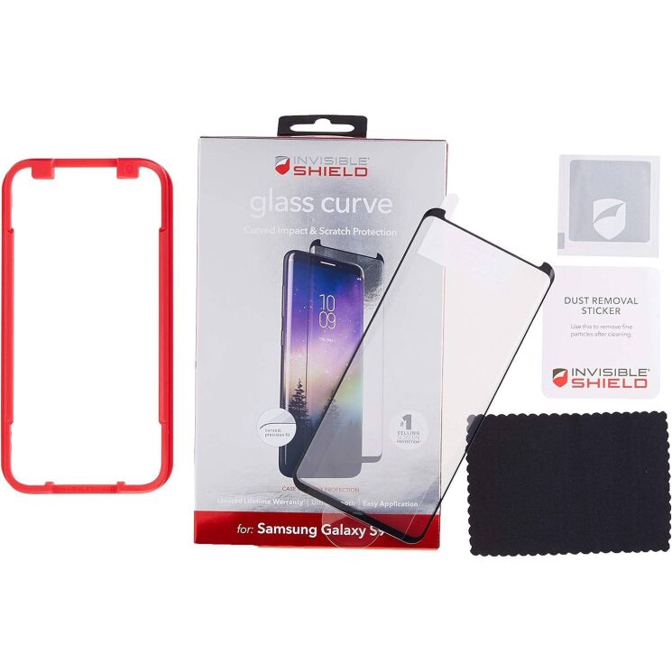 Защитное стекло ZAGG InvisibleShield Glass Curve для Samsung Galaxy S9 Plus (G965) 848467074895 - Black: фото 3 из 5