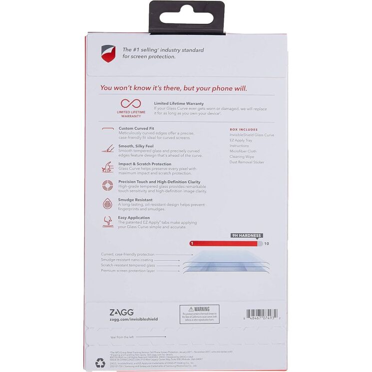 Защитное стекло ZAGG InvisibleShield Glass Curve для Samsung Galaxy S9 Plus (G965) 848467074895 - Black: фото 5 из 5