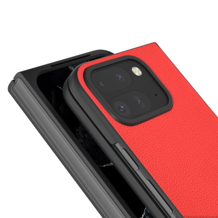 Защитный чехол ABEEL Texture Case для Google Pixel 9 Pro Fold - Red: фото 3 из 4