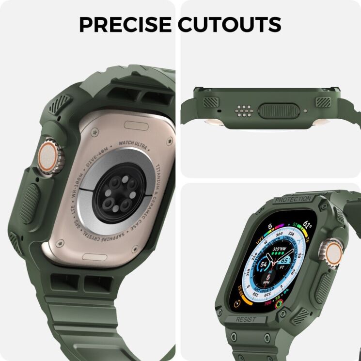 Защитный чехол AHASTYLE WG106 для Apple Watch 38 / 40 / SE 40 / 41 mm - Black: фото 3 из 8