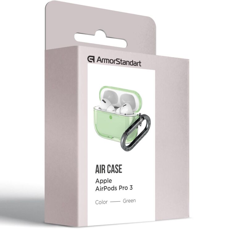 Защитный чехол ArmorStandart Air Case для AirPods Pro 3 - Green (390126G) Защитный чехол ArmorStandart Air Case для AirPods Pro 3 - Green: фото 3 из 3