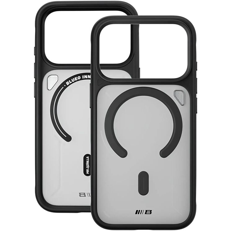 Захисний чохол Blueo Frosted Heat Dissipation Stand Magnetic для Apple iPhone 17 Pro Max - Black: фото 3 з 5