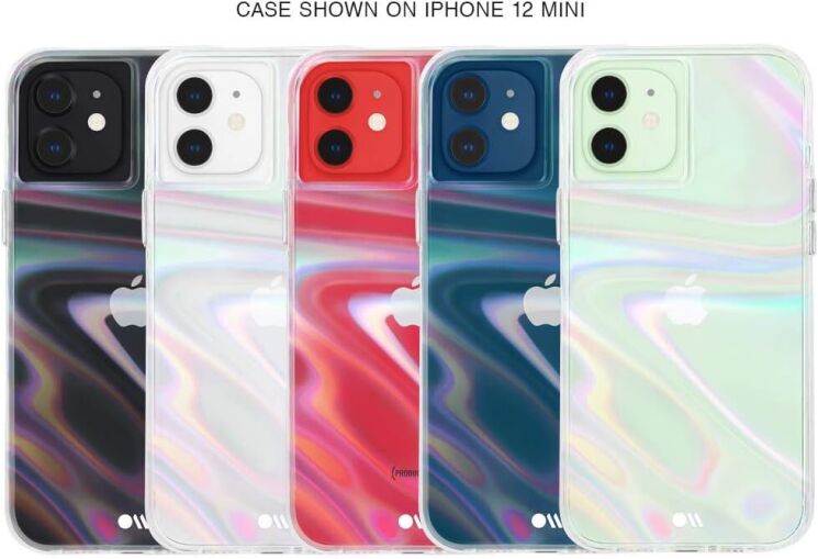 Захисний чохол Case-Mate Soap Bubble для Apple iPhone 12 mini (CM043594) - Iridescent: фото 8 з 8