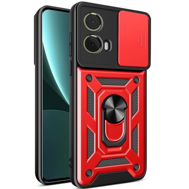 Захисний чохол Deexe Armor Shield для Motorola Moto G85 - Red: фото 1 з 9