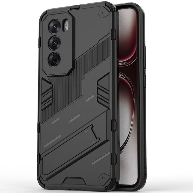 Захисний чохол Deexe Bibercas для OPPO Reno 12 Pro - Black: фото 2 з 7