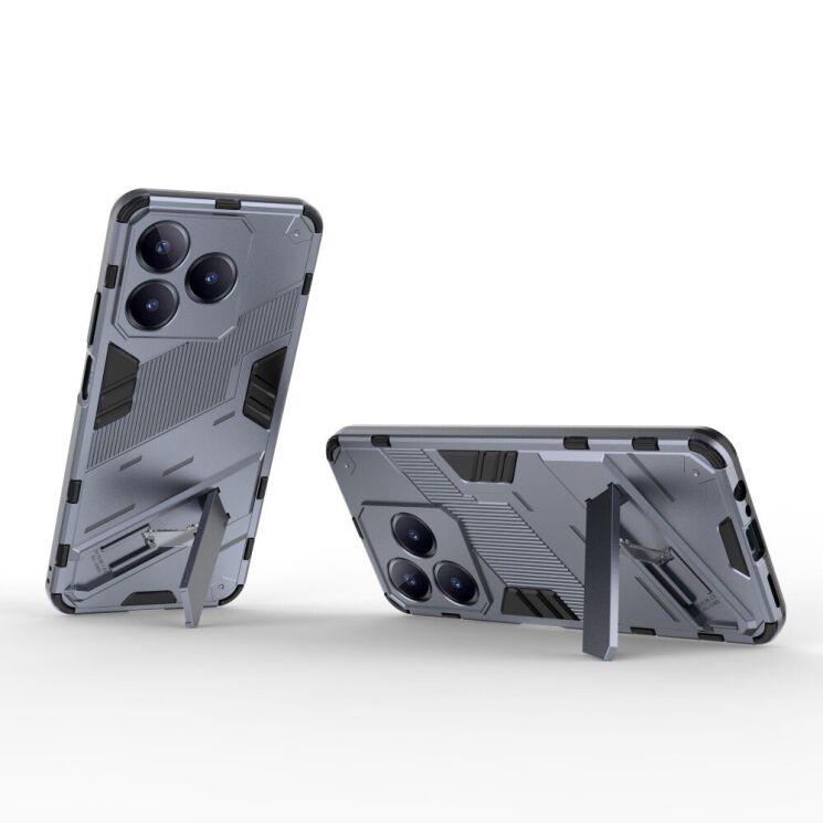 Захисний чохол Deexe Bibercas для Realme C63 / C61 - Dark Blue: фото 3 з 8