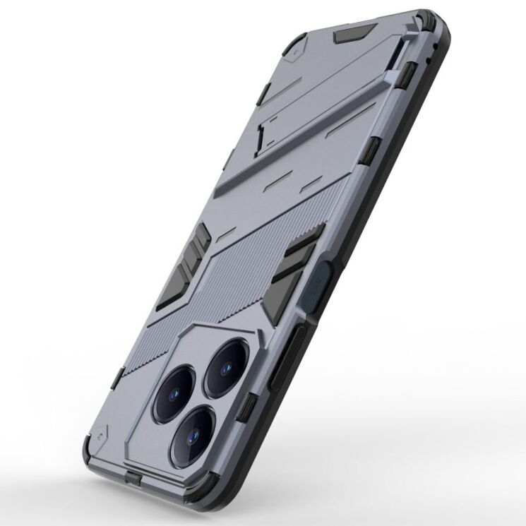 Захисний чохол Deexe Bibercas для Realme C63 / C61 - Dark Blue: фото 4 з 8
