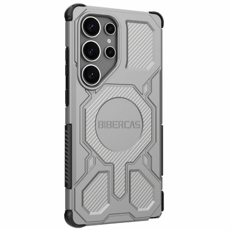 Защитный чехол Deexe Bibercas J-16 Series для Samsung Galaxy S25 Ultra (S938) - Grey: фото 3 из 6