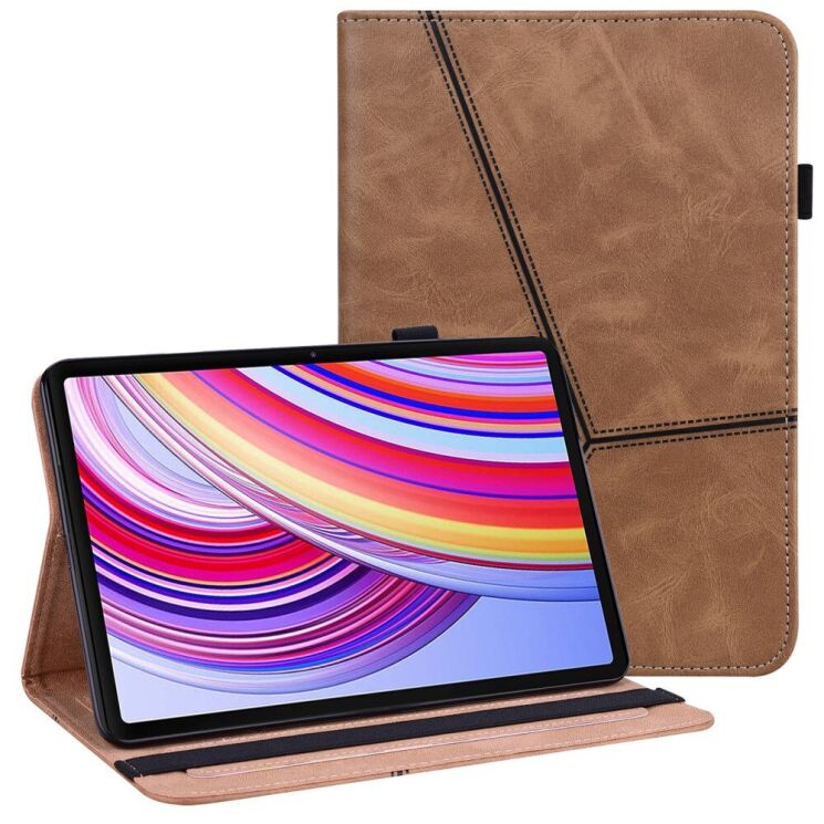 Захисний чохол Deexe Business Cover для Xiaomi Redmi Pad Pro / Poco Pad - Brown: фото 1 з 12