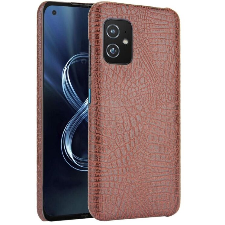 Захисний чохол Deexe Croco Style для ASUS Zenfone 8 (ZS590KS) - Brown: фото 1 з 6