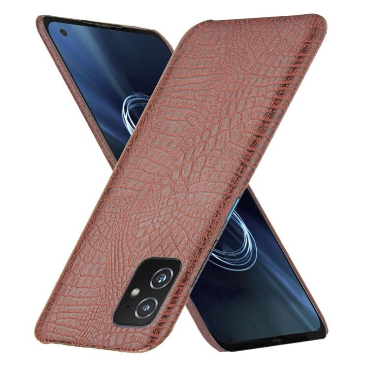 Захисний чохол Deexe Croco Style для ASUS Zenfone 8 (ZS590KS) - Brown: фото 2 з 6