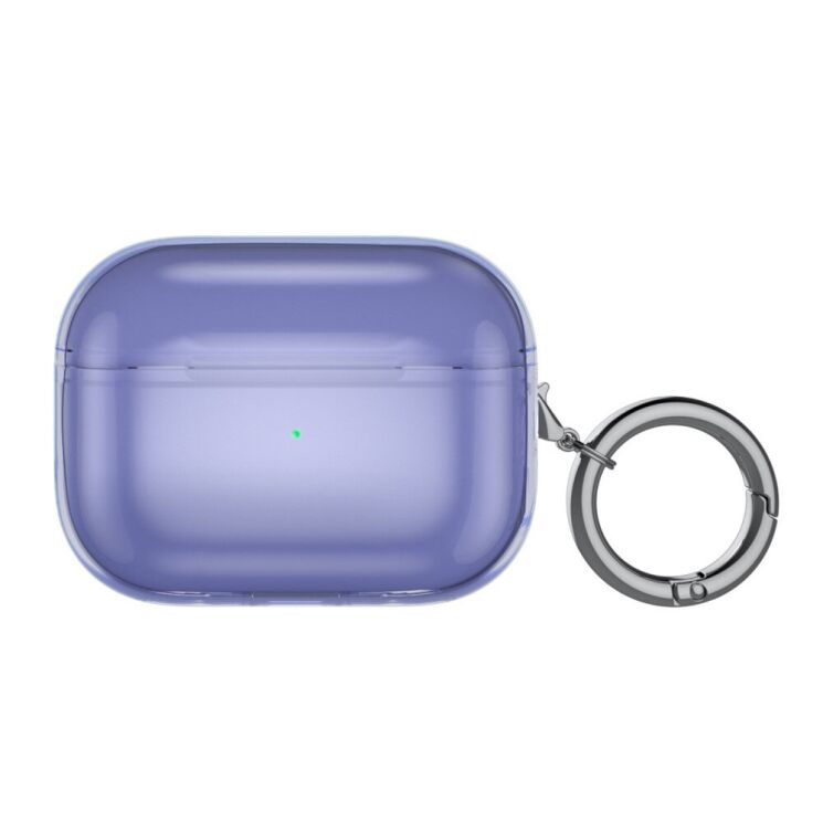 Захисний чохол Deexe Crystal Color для Apple AirPods Pro 2 - Transparent Purple: фото 1 з 5
