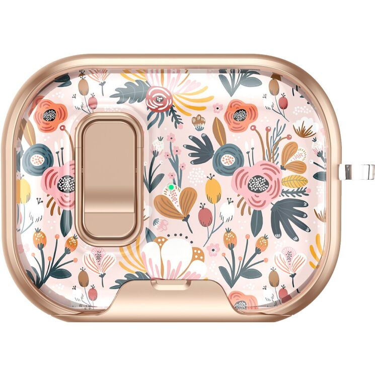 Защитный чехол Deexe Crystal Lock для AirPods Pro 2 - Colorful Flowers: фото 2 из 9