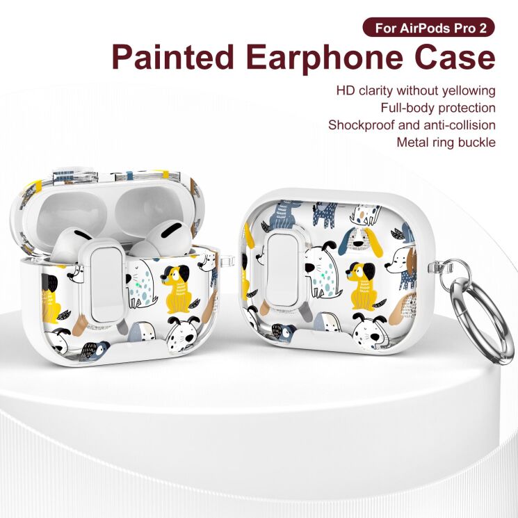 Защитный чехол Deexe Crystal Lock для AirPods Pro 2 - Black Rose: фото 3 из 9