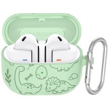 Захисний чохол Deexe Dinosaur Design для Samsung Galaxy Buds 3 / Buds 3 Pro - Matcha Green: фото 1 з 7