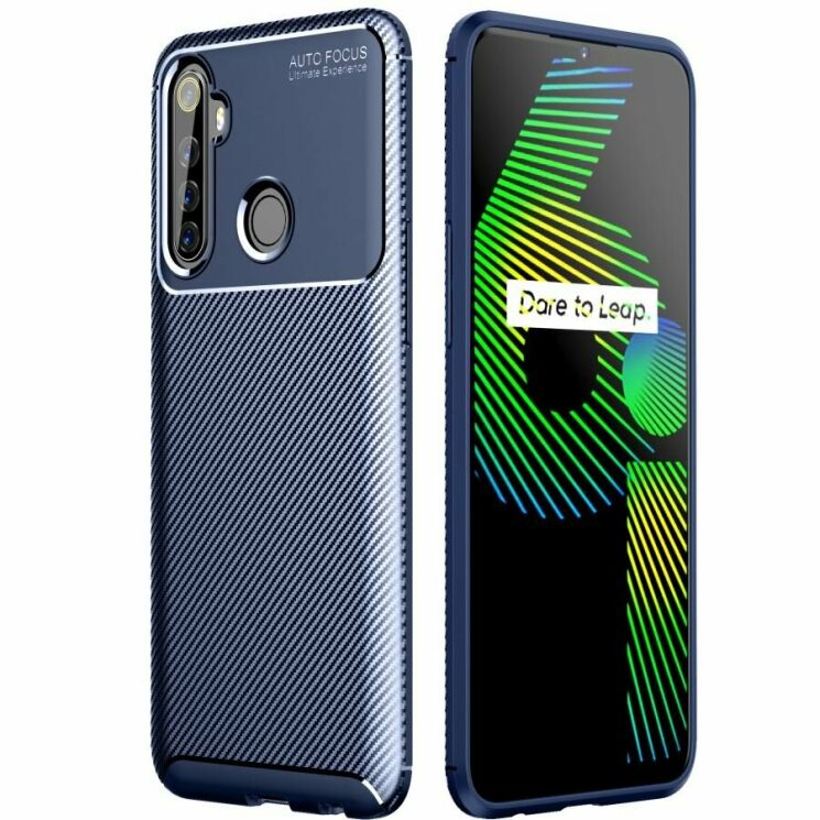 Защитный чехол Deexe Fusion для Realme 6i - Blue: фото 1 из 10