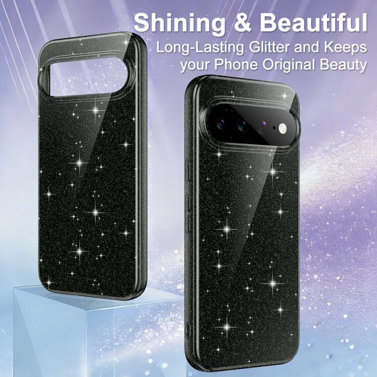 Захисний чохол Deexe Glitter Case with MagSafe для Google Pixel 11 - Pink: фото 5 з 7