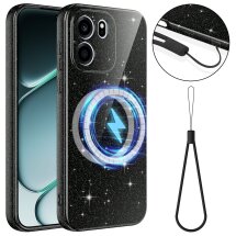 Захисний чохол Deexe Glitter Case with MagSafe для OnePlus Nord CE6 - Black: фото 1 з 7