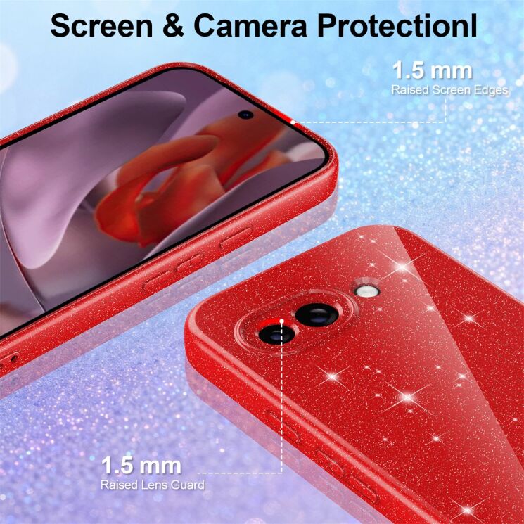 Защитный чехол Deexe Glitter Case with MagSafe для Samsung Galaxy S26 (S942) - Blue: фото 3 из 7