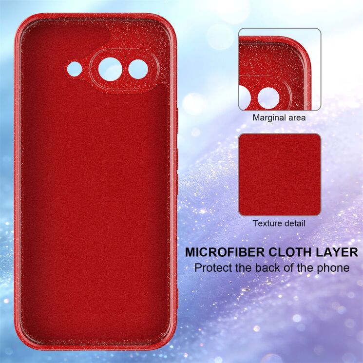 Защитный чехол Deexe Glitter Case with MagSafe для Samsung Galaxy S26 (S942) - Blue: фото 4 из 7