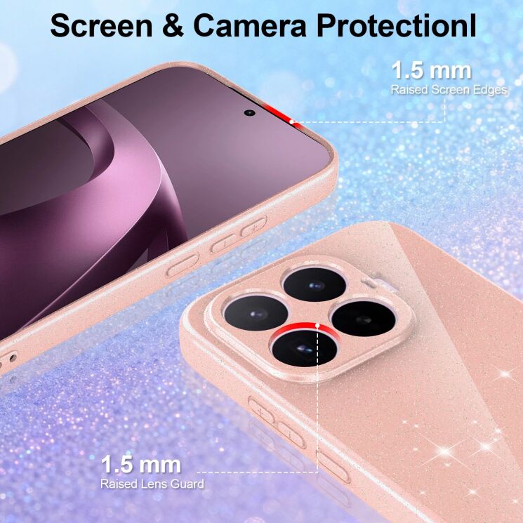 Защитный чехол Deexe Glitter Case with MagSafe для Xiaomi 17T - Black (408843B) Защитный чехол Deexe Glitter Case with MagSafe для Xiaomi 17T - Black: фото 2 из 7