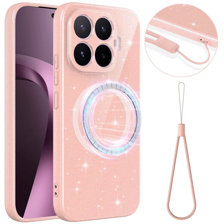 Защитный чехол Deexe Glitter Case with MagSafe для Xiaomi 17T - Pink (408843P) Защитный чехол Deexe Glitter Case with MagSafe для Xiaomi 17T - Pink: фото 1 из 7