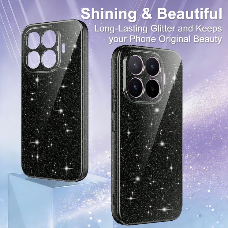 Защитный чехол Deexe Glitter Case with MagSafe для Xiaomi 17T - Black (408843B) Защитный чехол Deexe Glitter Case with MagSafe для Xiaomi 17T - Black: фото 5 из 7
