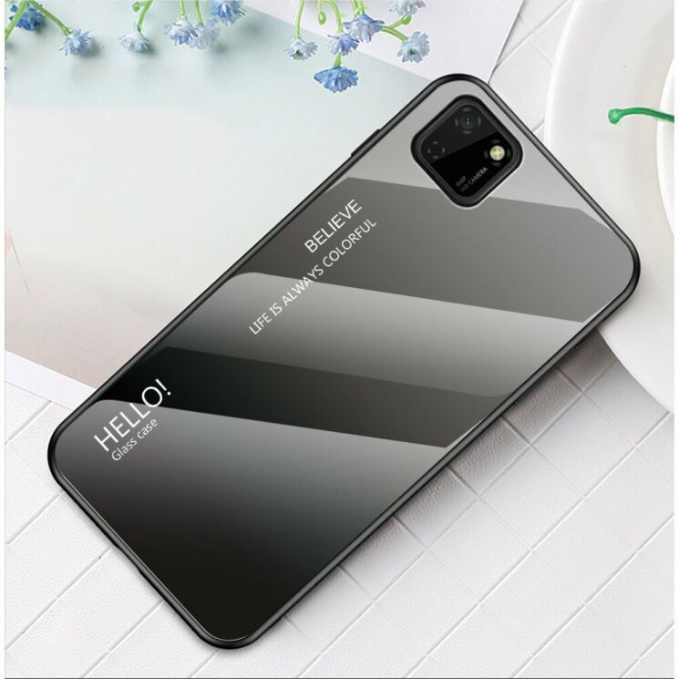 Защитный чехол Deexe Gradient Color для Huawei Y5p - Black / Grey: фото 1 из 7