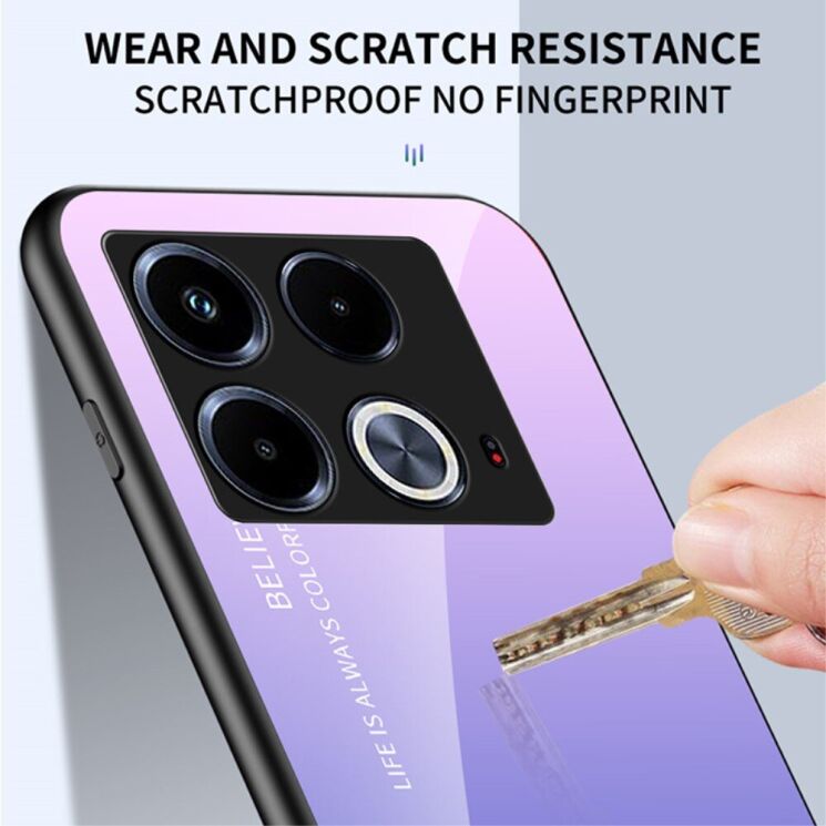 Защитный чехол Deexe Gradient Color для Infinix Note 40 - Pink / Purple: фото 4 из 7