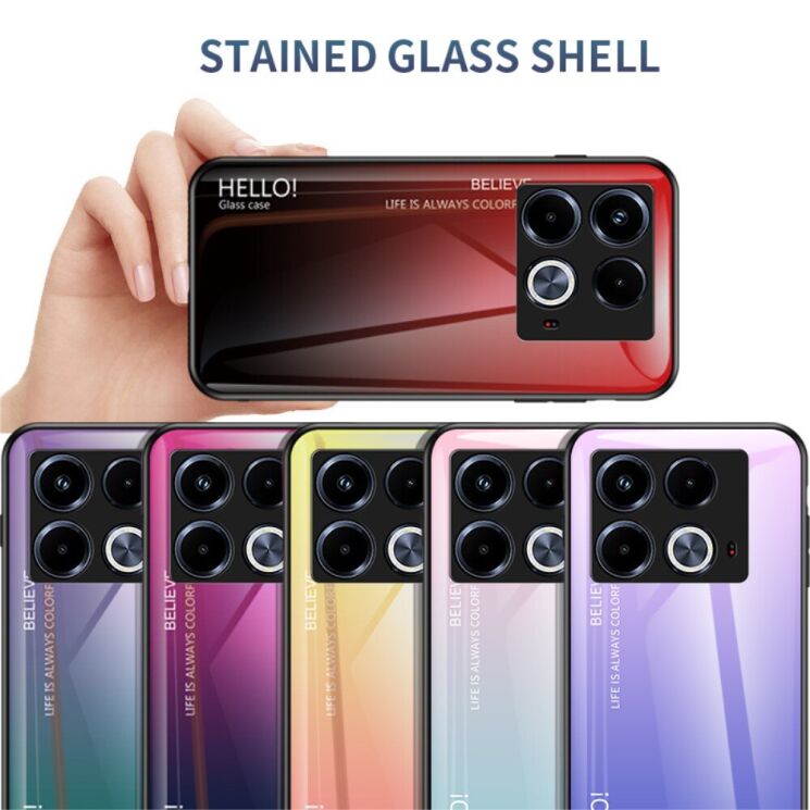 Защитный чехол Deexe Gradient Color для Infinix Note 40 - Pink / Purple: фото 7 из 7