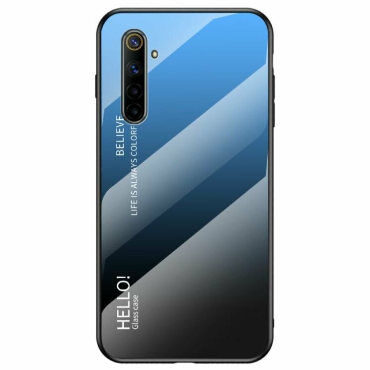 Защитный чехол Deexe Gradient Color для Realme 6 / 6s - Black / Blue: фото 1 из 8