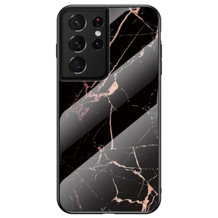 Защитный чехол Deexe Gradient Pattern для Samsung Galaxy S21 Ultra - Black / Gold: фото 1 из 1