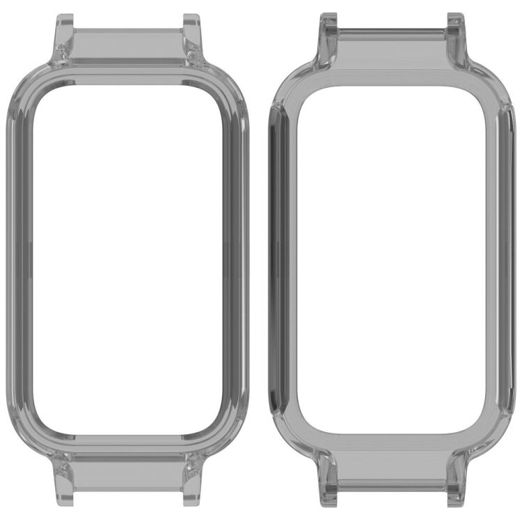 Защитный чехол Deexe Hard Frame для Xiaomi Mi Smart Band 9 Active / Redmi Band 3 - Transparent Black: фото 4 из 7