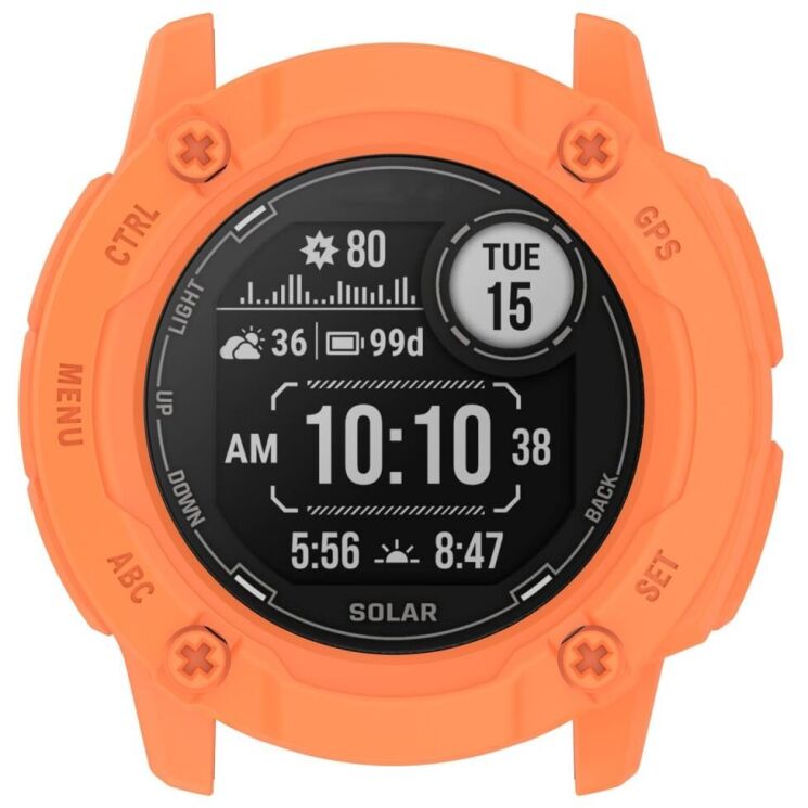 Защитный чехол Deexe Hollow Cover для Garmin Instinct 2X - Orange: фото 6 из 8