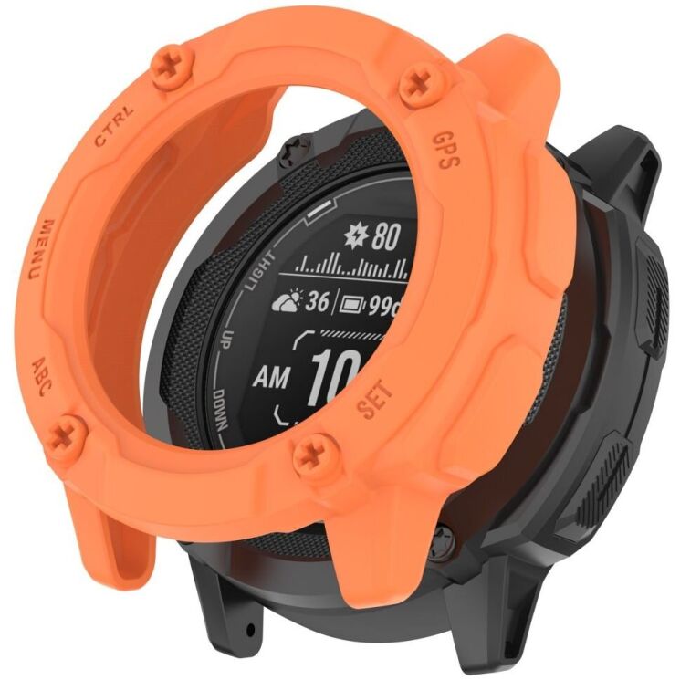 Защитный чехол Deexe Hollow Cover для Garmin Instinct 2X - Orange: фото 1 из 8