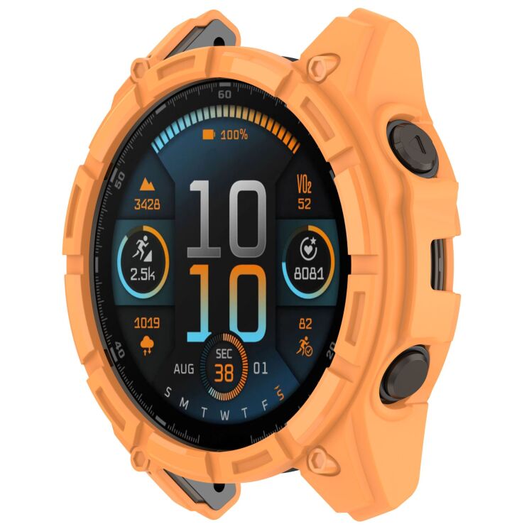Захисний чохол Deexe Hollow Cover для Garmin Quatix 8 (51mm) - Orange: фото 2 з 7